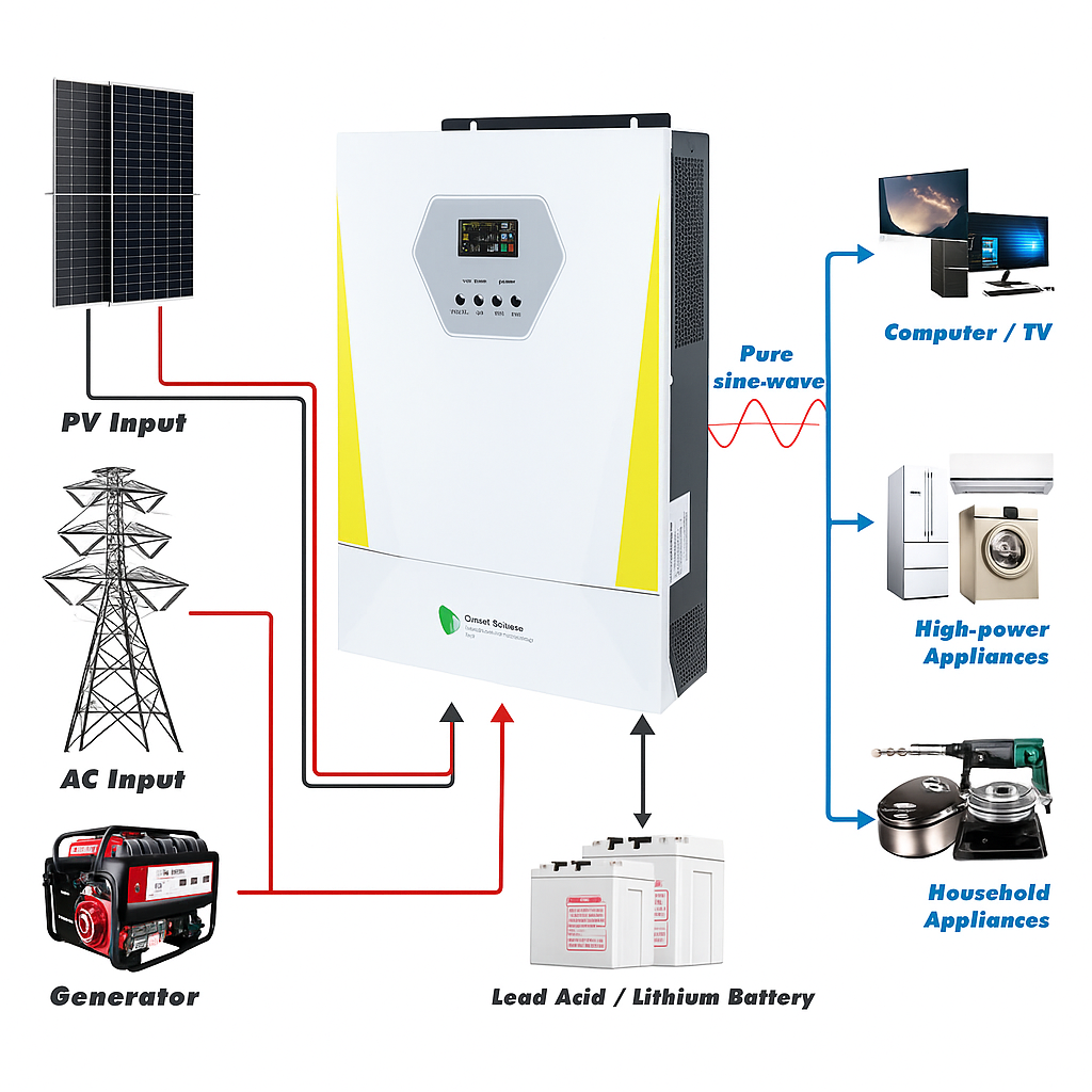 Onduleur sinusoïdal pur HelioMax Prima 8K